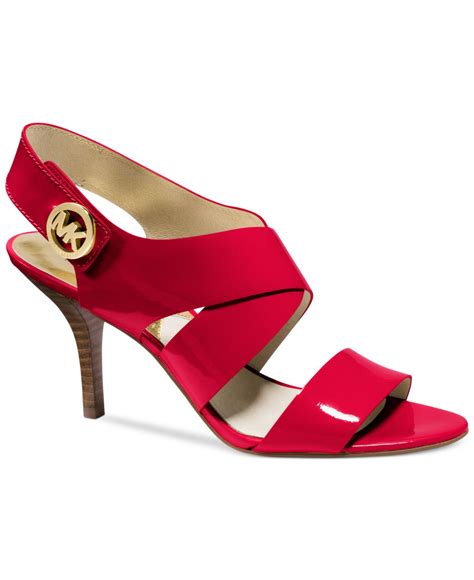 michael kors sandals red